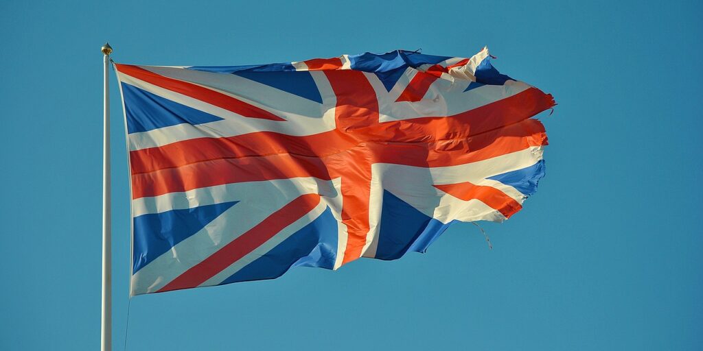 Bandera de Reino Unido haciendo referencia al British Council